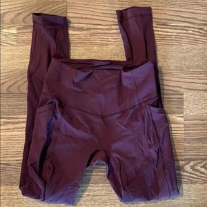 Size 6 Burgundy High Time Leggings